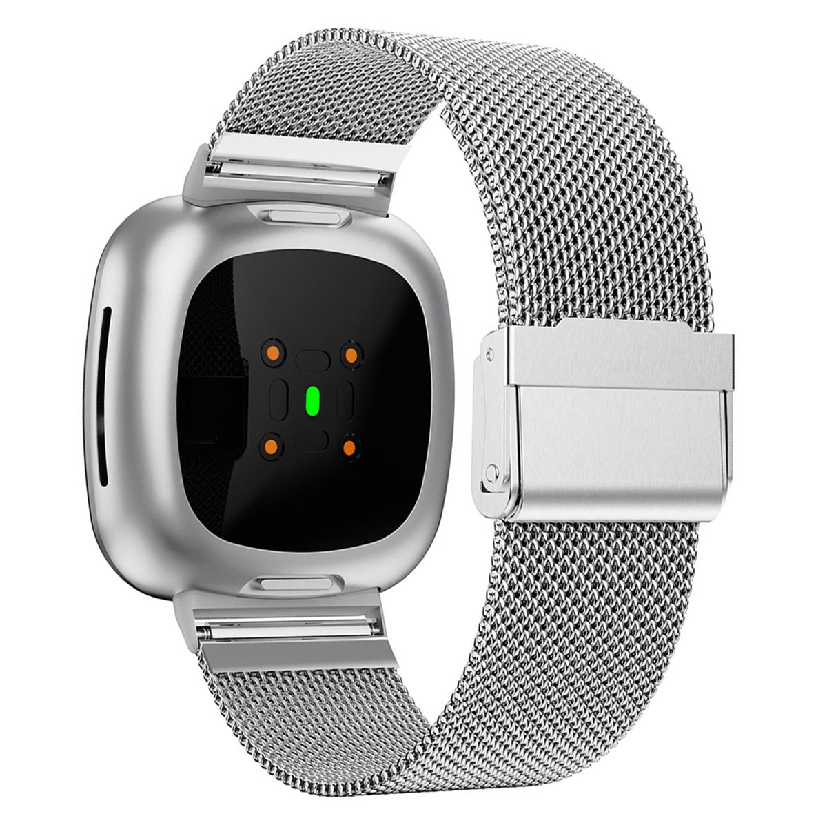 For Fitbit Versa 4 Sense 2 Adjustable Watch Strap Metal Replacement Watch Band with Buckle For Fitbit Versa 4 Sense 2 Adjustable Watch Strap Metal Replacement Watch Band with Buckle